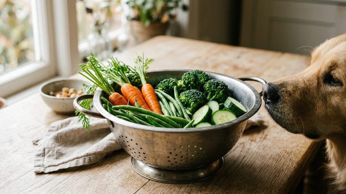Vegetables on a kitchen table