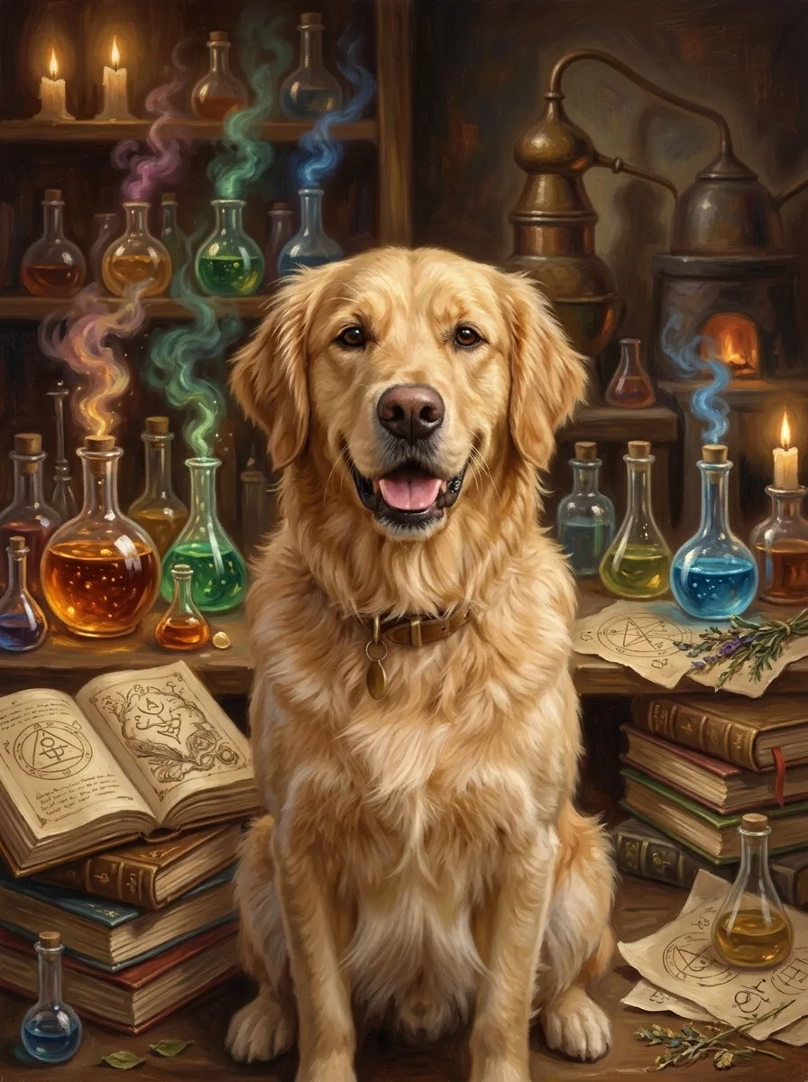 The Alchemist pet portrait example