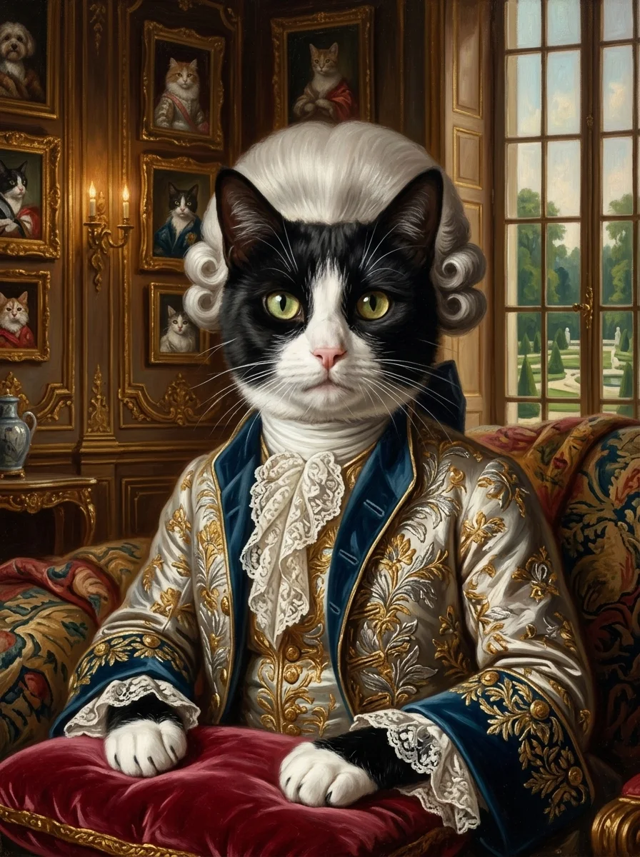 The Aristocrat pet portrait example
