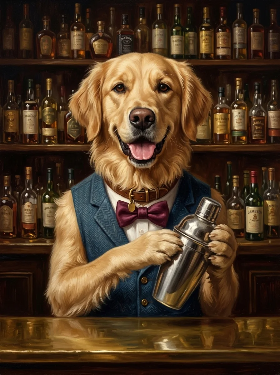 Bartender Pet Portrait