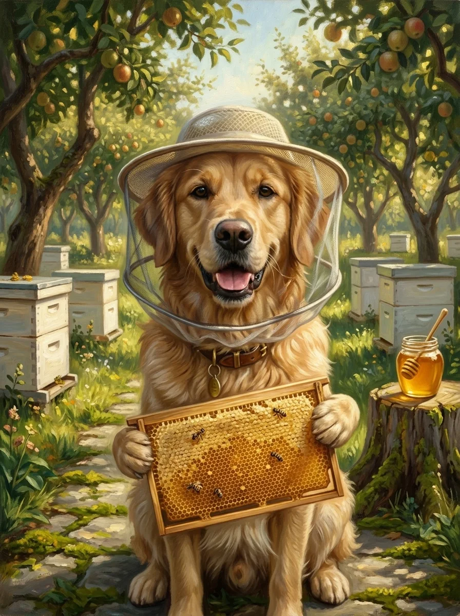 Beekeeper Pet Portrait