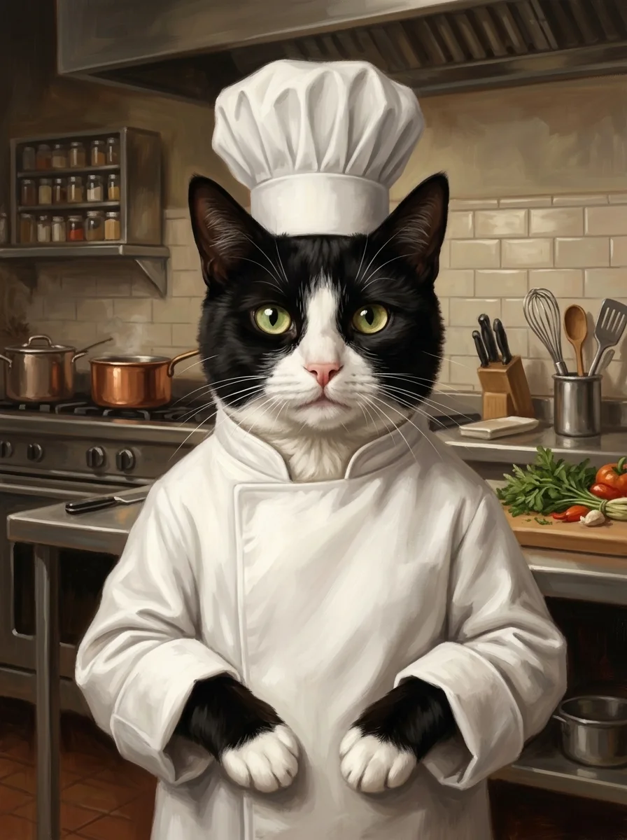 The Chef Pet Portrait