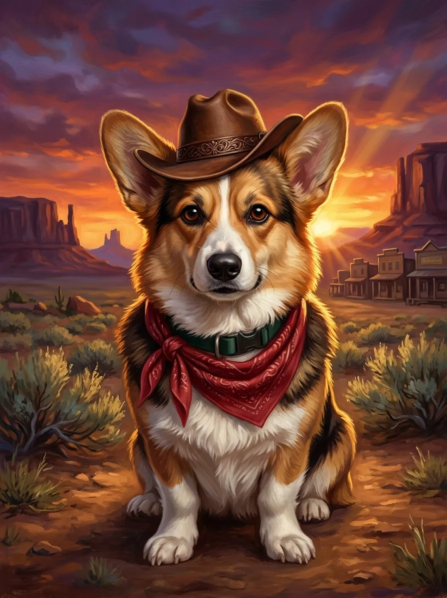 The Cowboy Pet Portrait