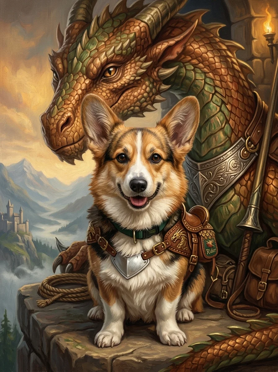 The Dragon Rider Pet Portrait