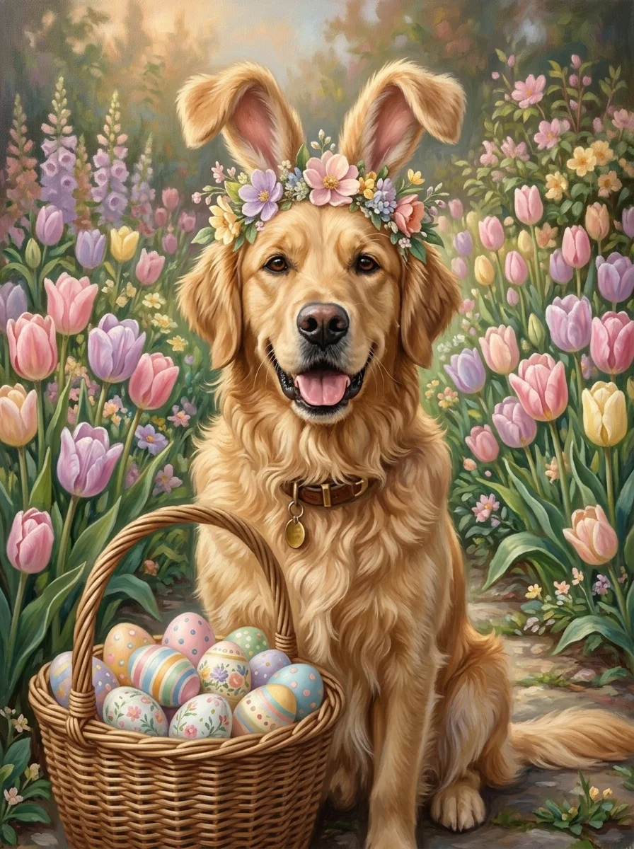 Easter Bunny Pet Portrait