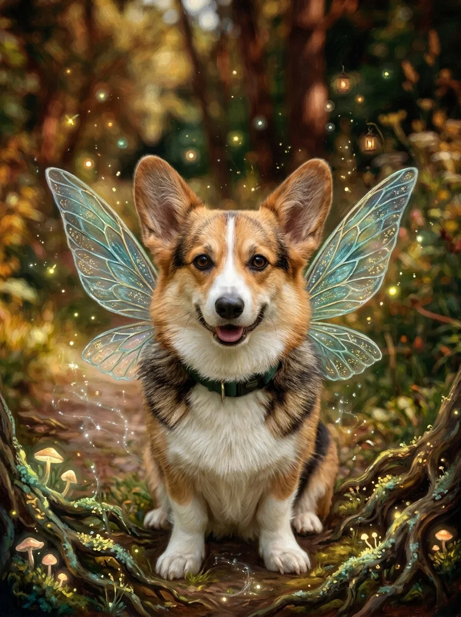 The Fairy pet portrait example