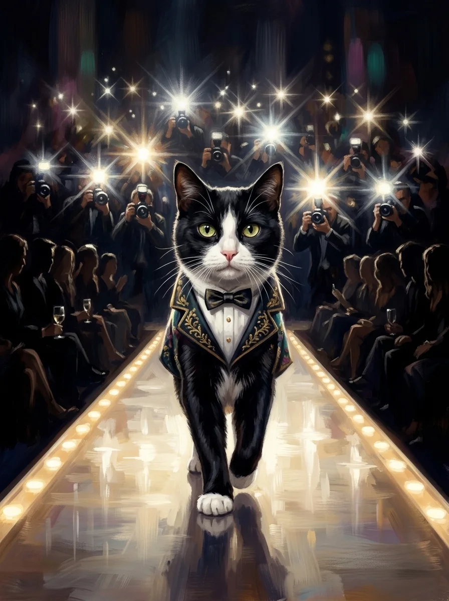 The Fashion Model pet portrait example