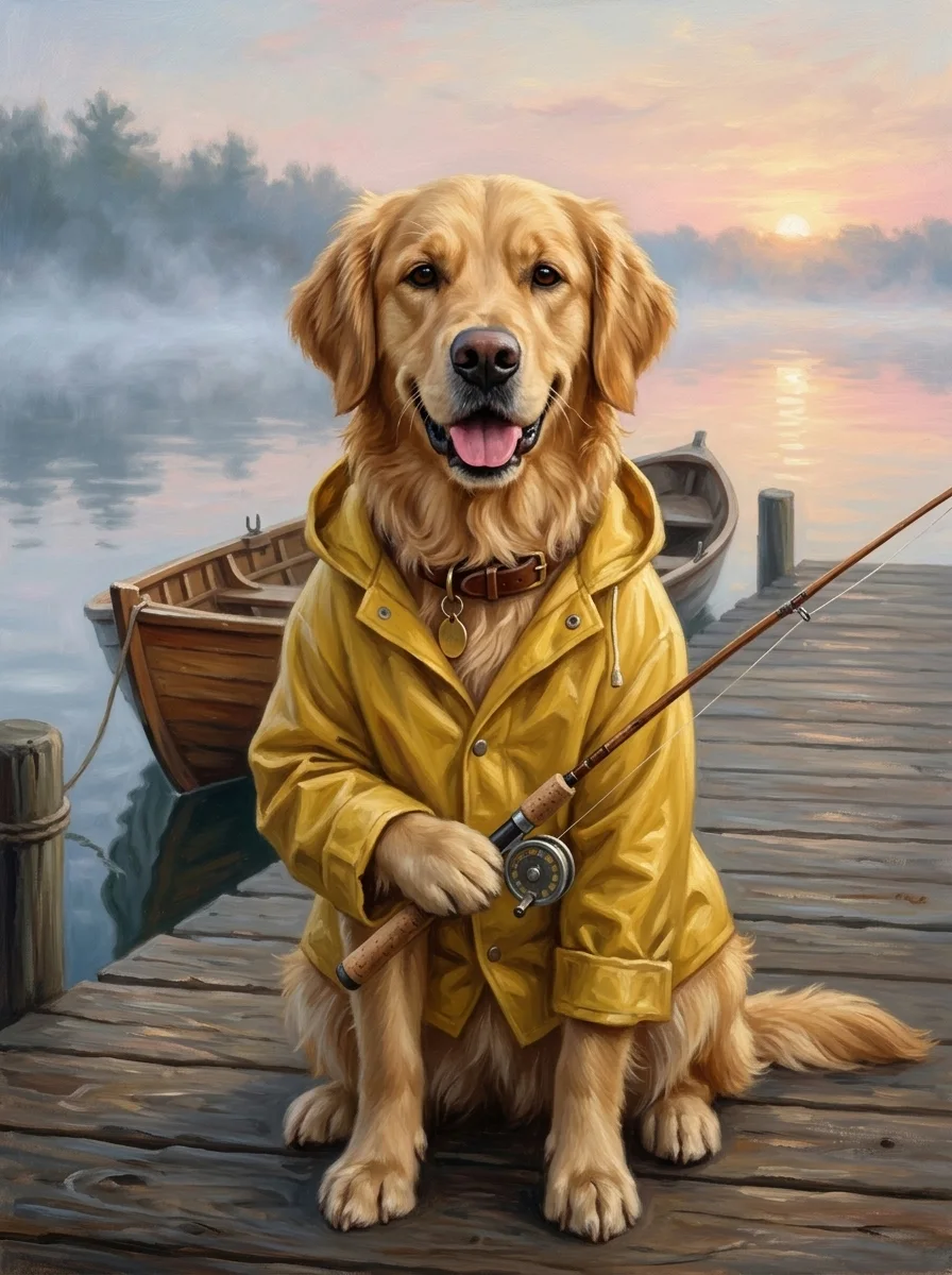 Fisherman Pet Portrait