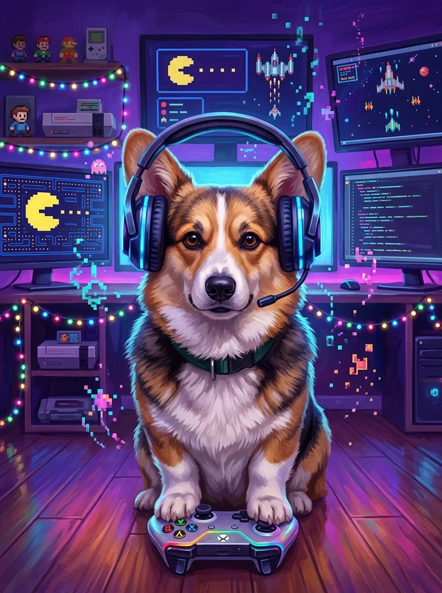 Gamer Pet Portrait
