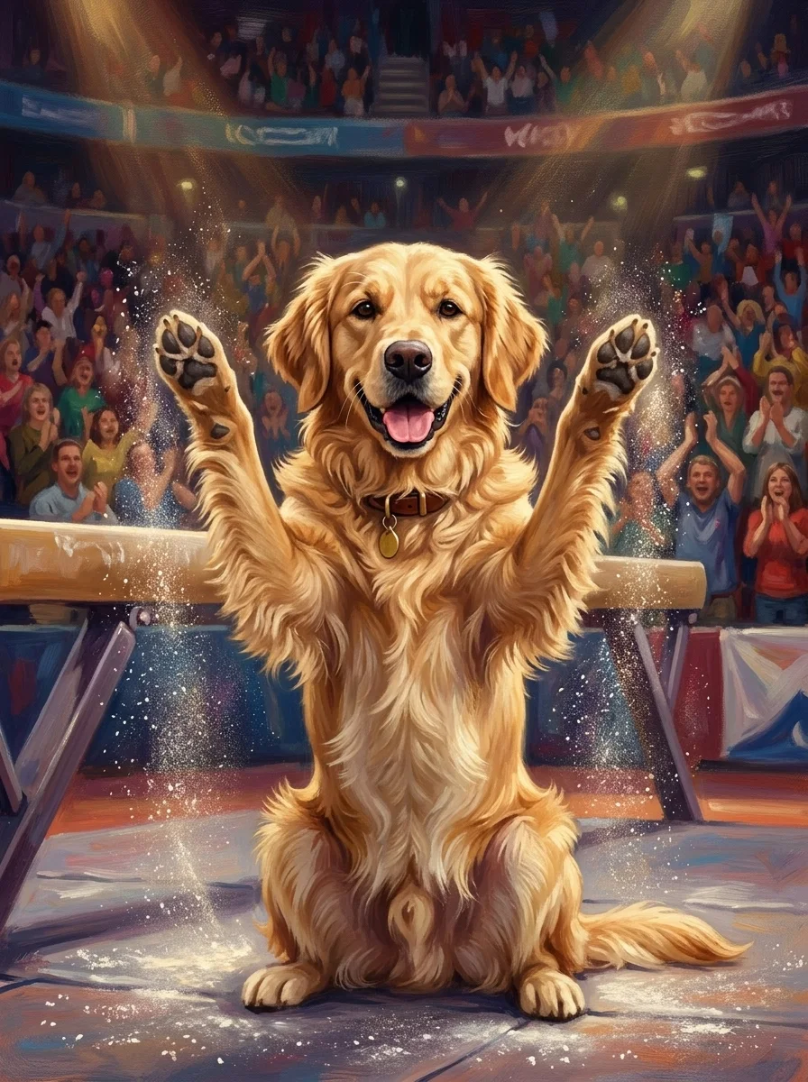 The Gymnast pet portrait example