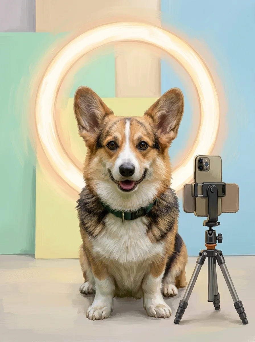 The Influencer pet portrait example