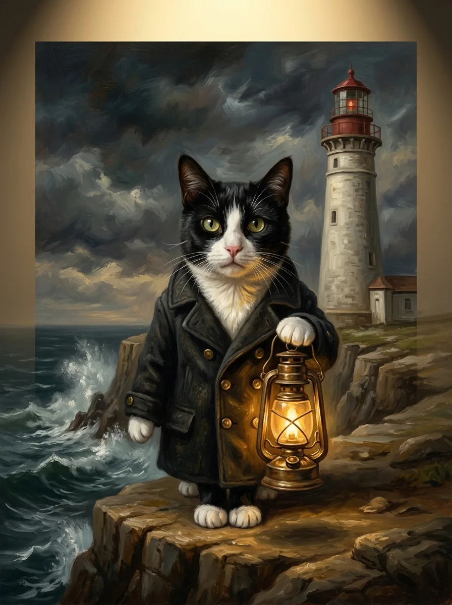 Lighthouse Keeper Pet Portrait