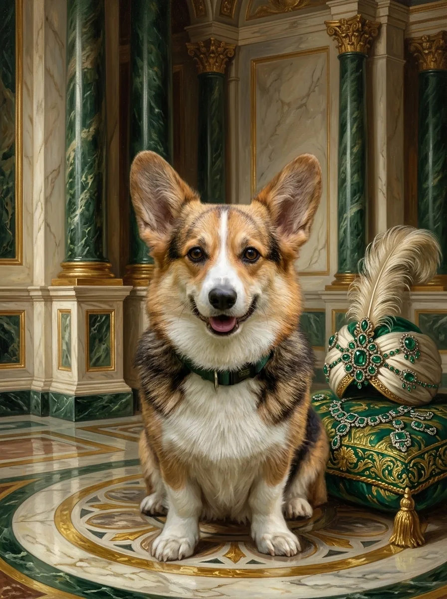 The Maharaja pet portrait example