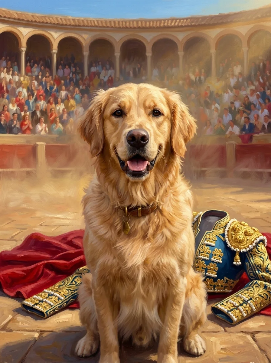 The Matador pet portrait example