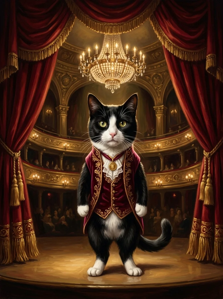 The Opera Singer pet portrait example