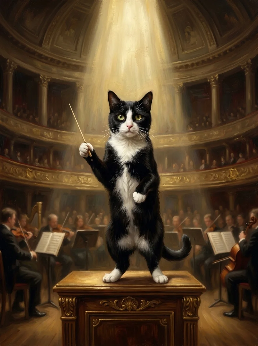 Orchestra Conductor Pet Portrait