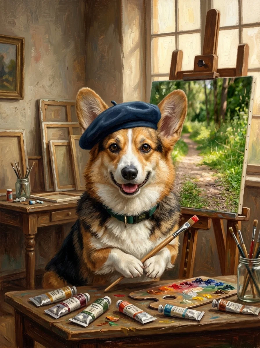 Painter Pet Portrait