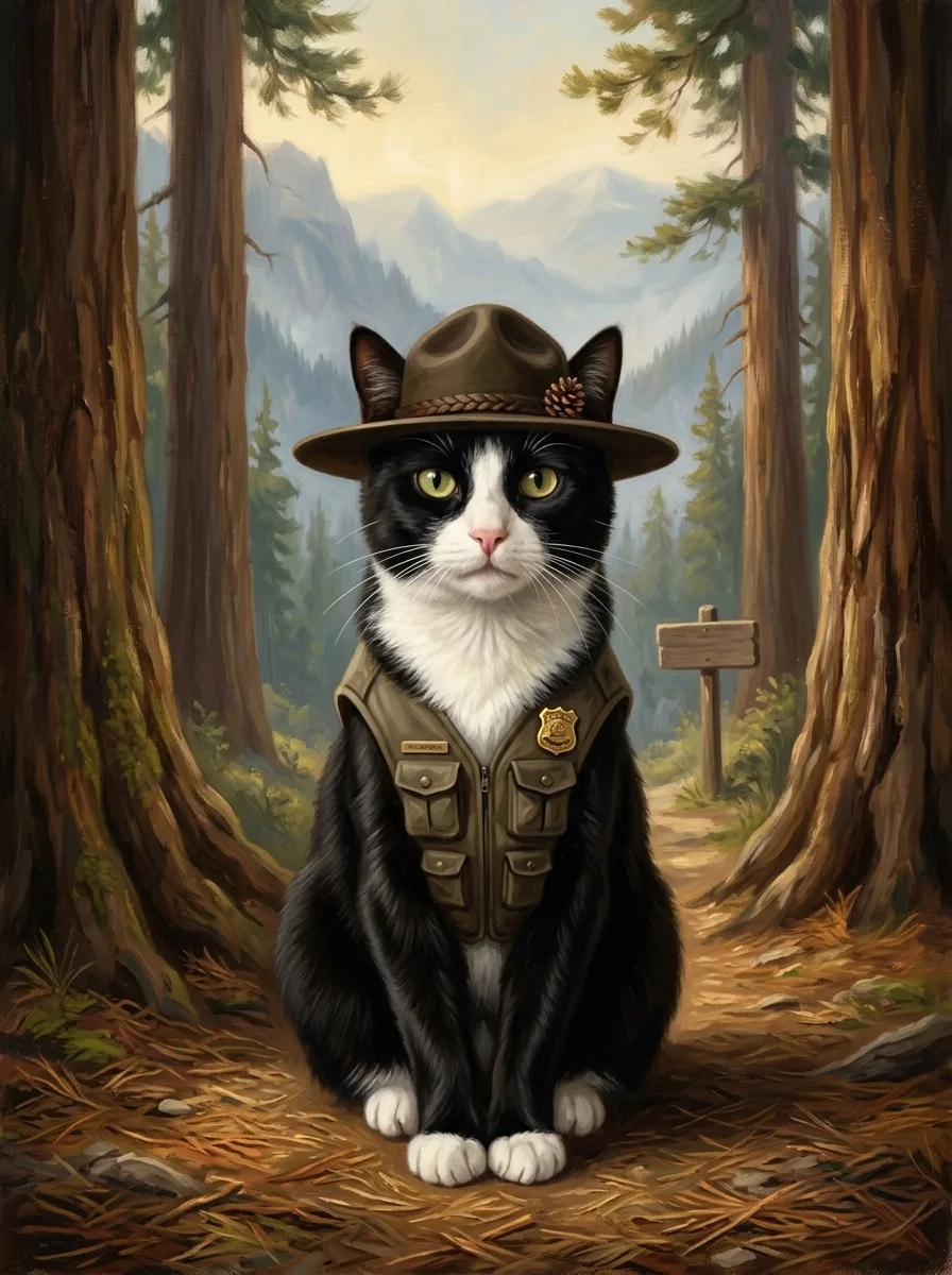 The Park Ranger pet portrait example