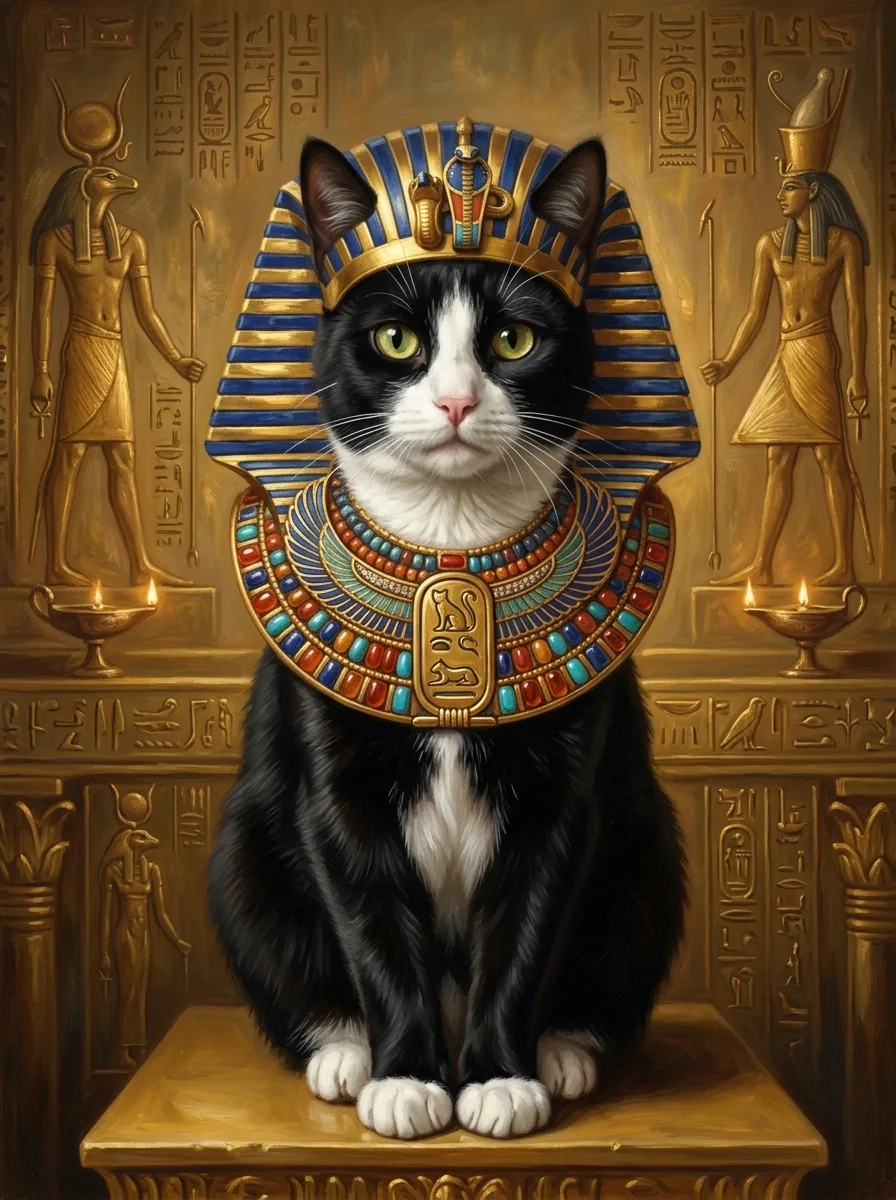 The Pharaoh pet portrait example