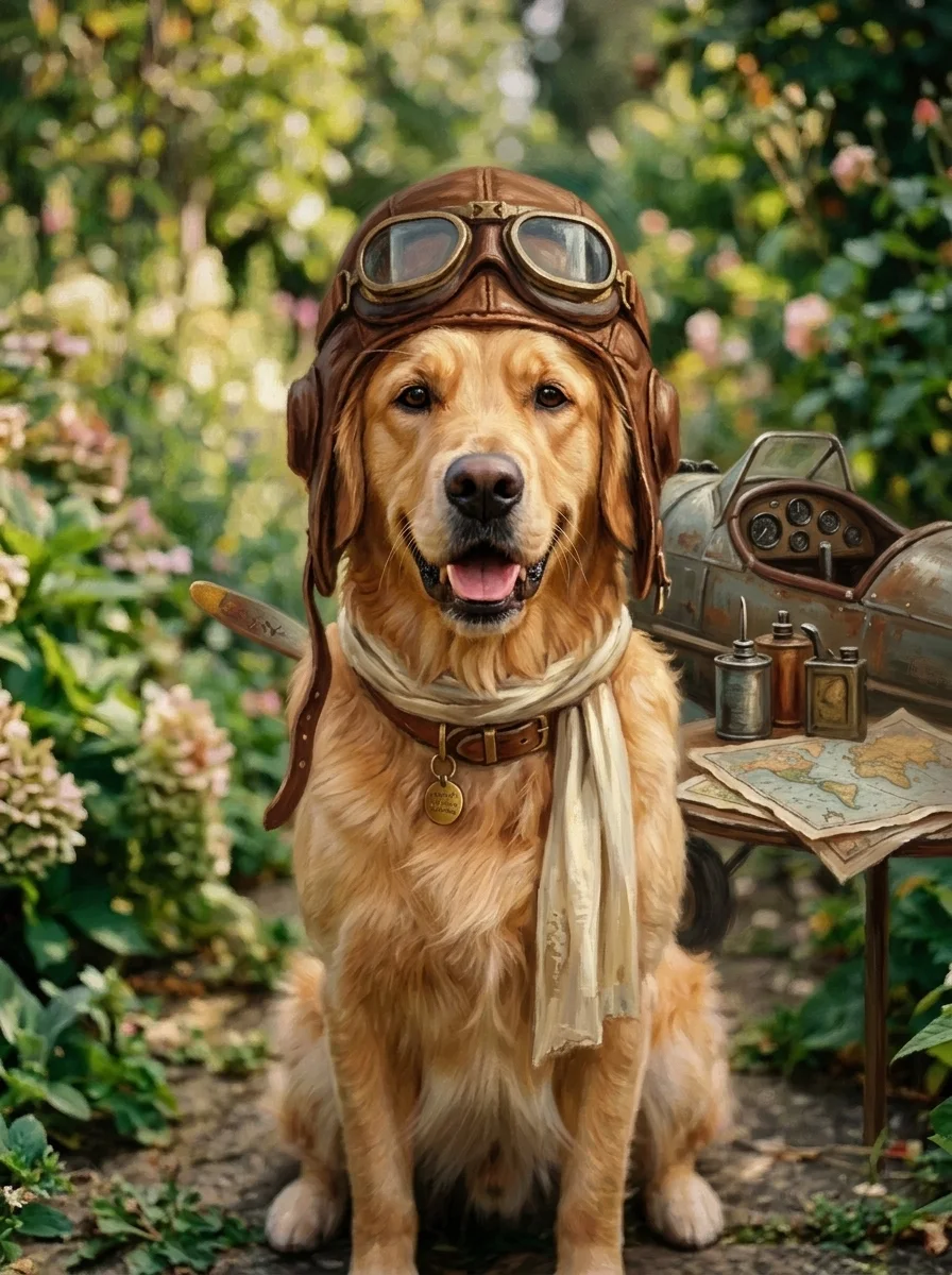 The Pilot Pet Portrait