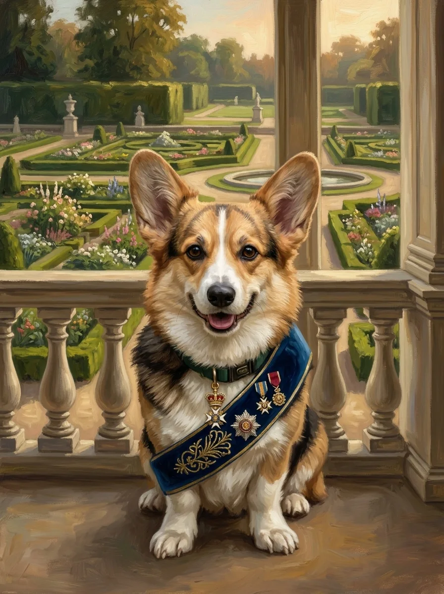 The Prince pet portrait example