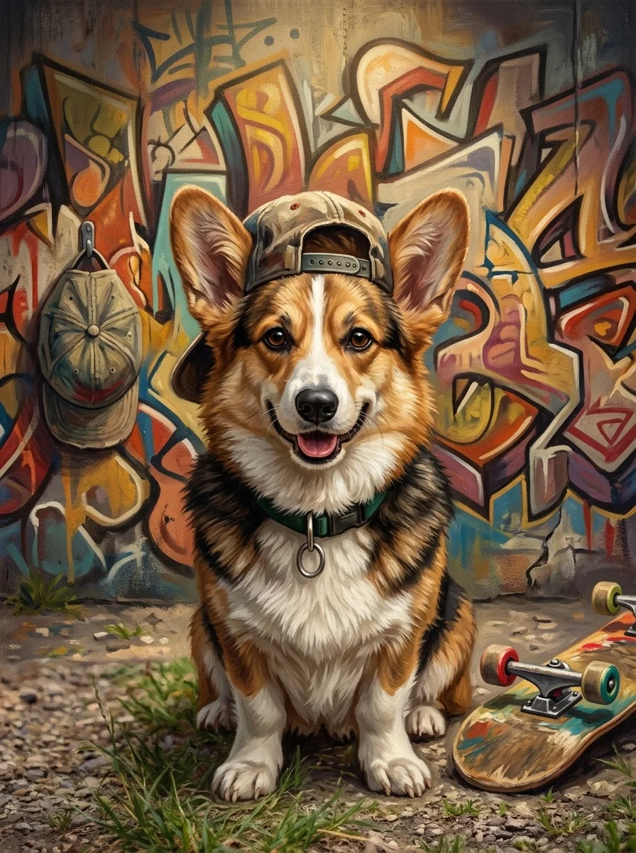 The Skater Pet Portrait