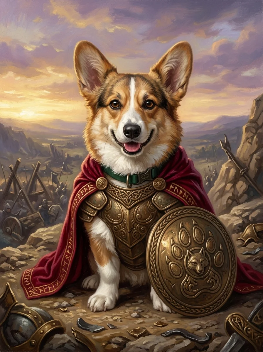 The Spartan pet portrait example