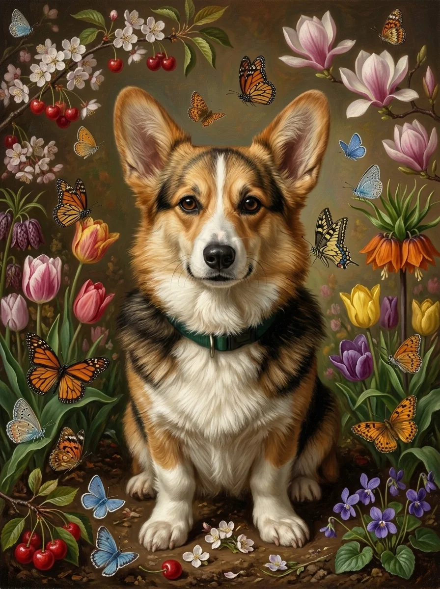The Spring Bloom pet portrait example