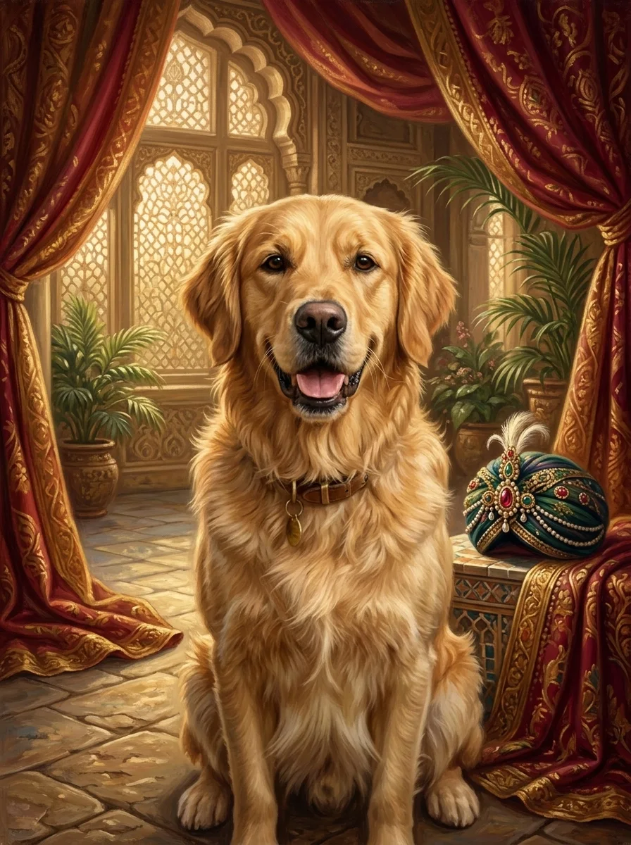 The Sultan pet portrait example