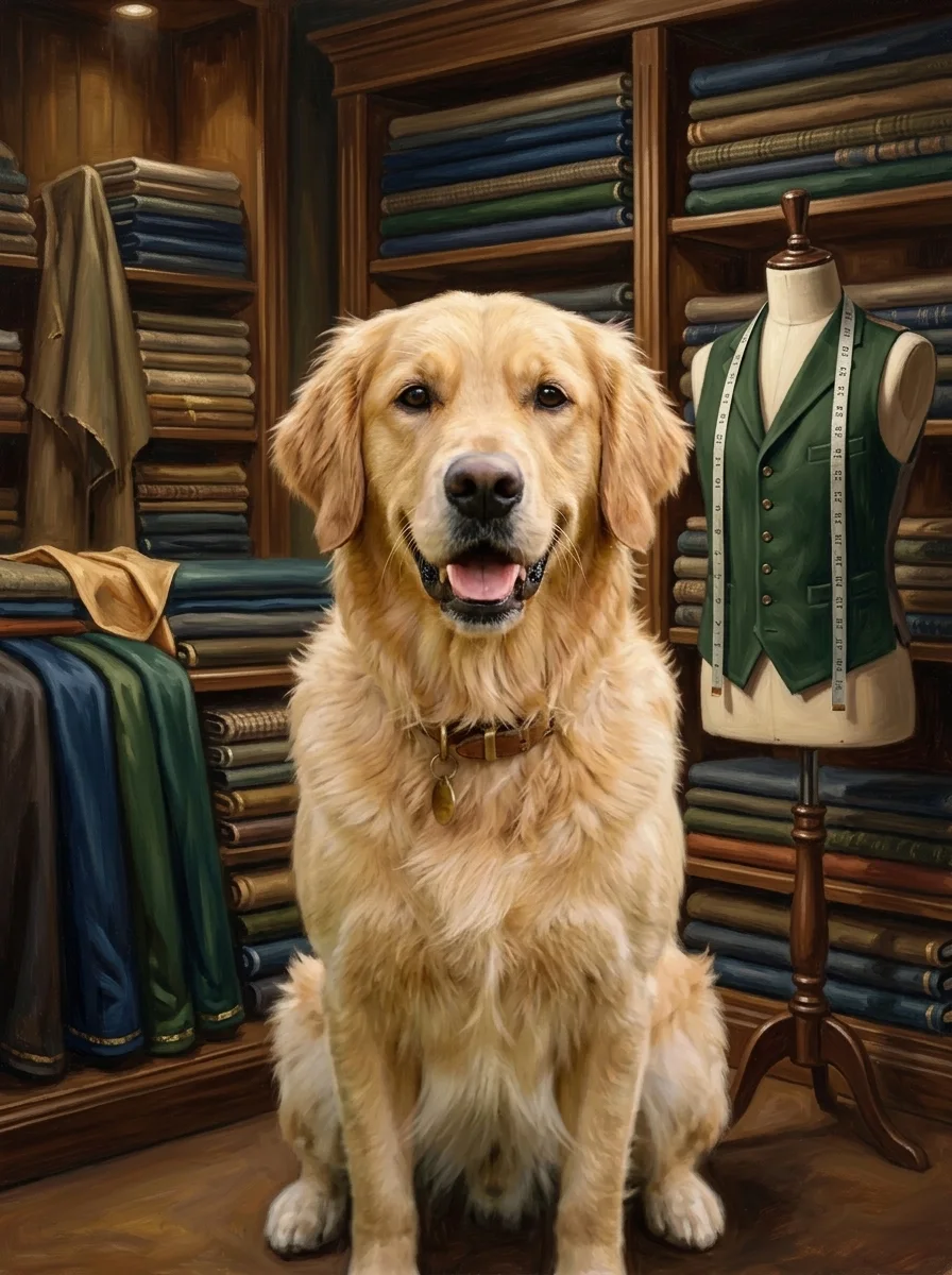 The Tailor pet portrait example