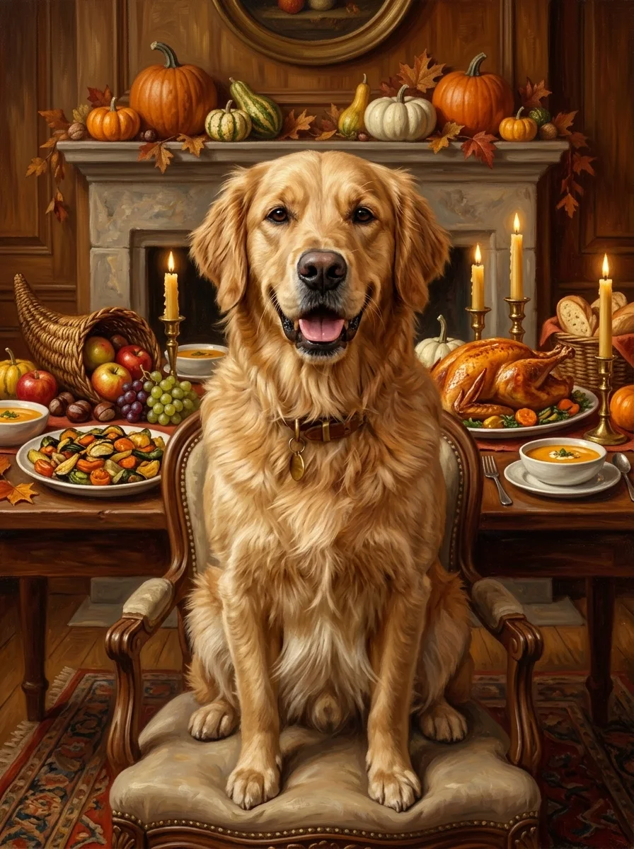 Thanksgiving Feast Pet Portrait